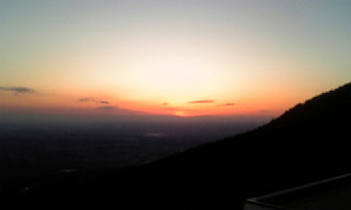 筑波山の夕日