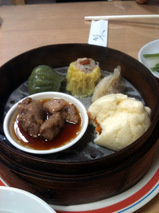 チャーシュー饅、豚肉と豆豉の炒め物、餃子、シュウマイ